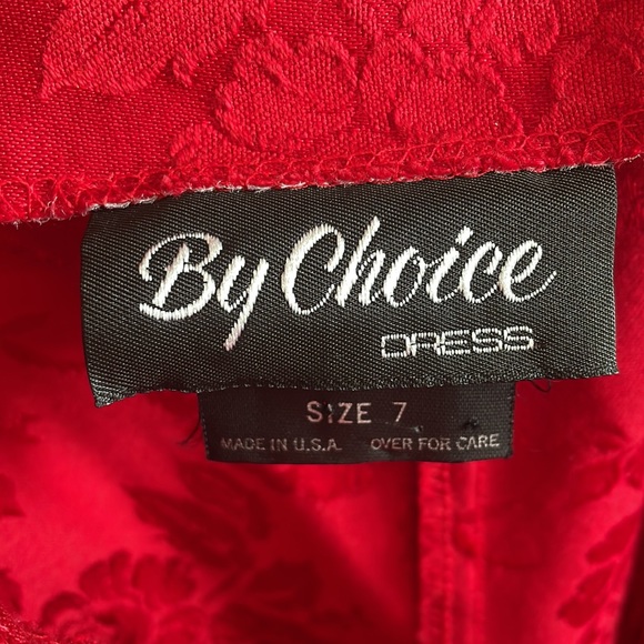 Adorable sweetheart neckline red vintage party dress - Picture 4 of 4